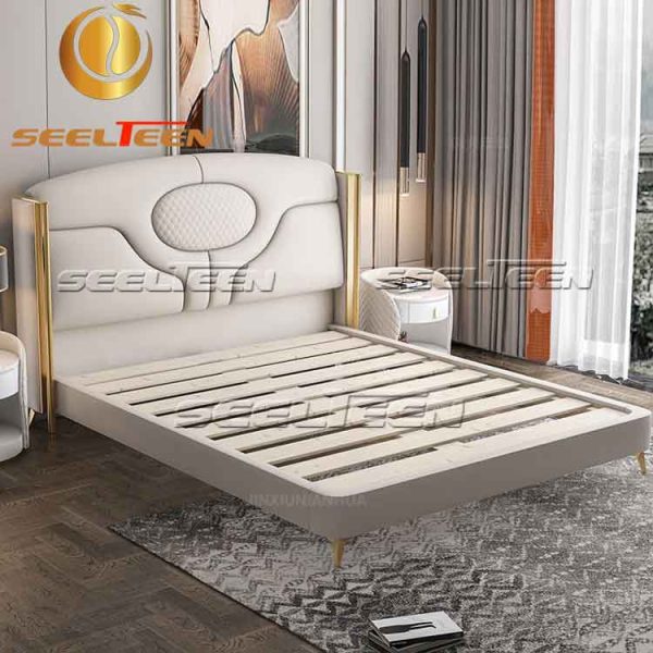 Bed frame with mattress