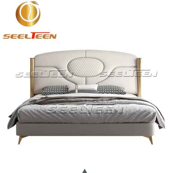 Bed frame with mattress