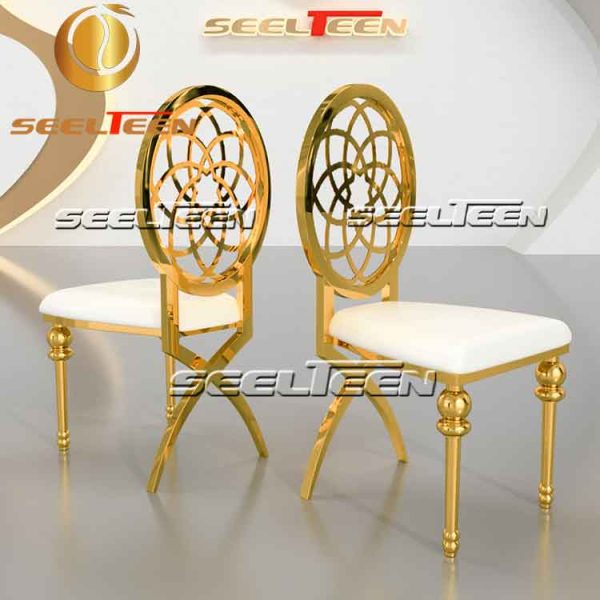 Gold dining chairs