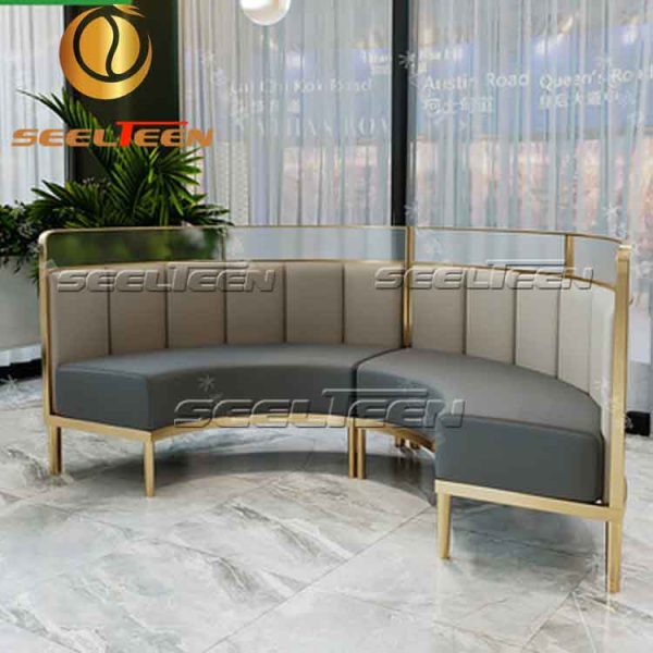 Half round booth sofa