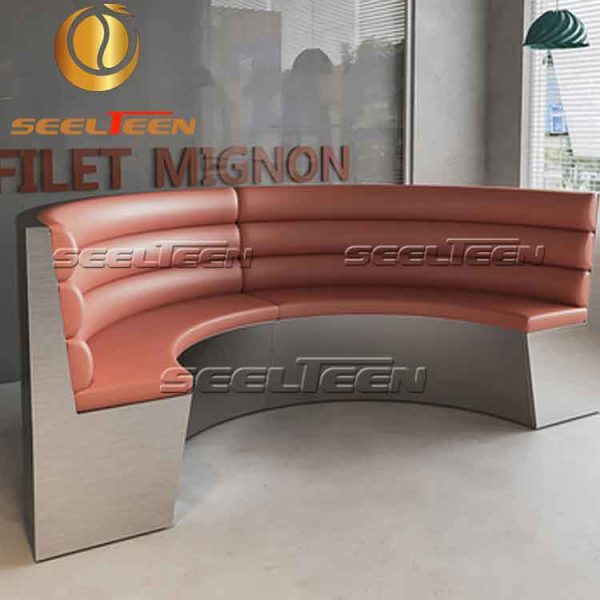 Half circle booth sofa