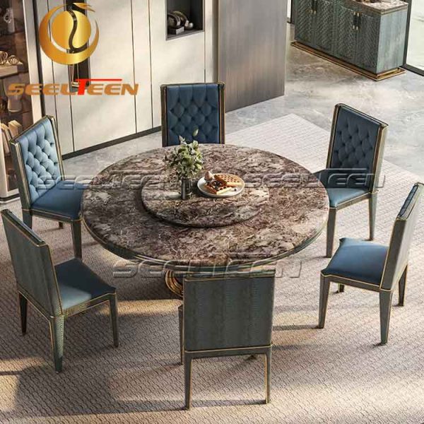 Round dining table set