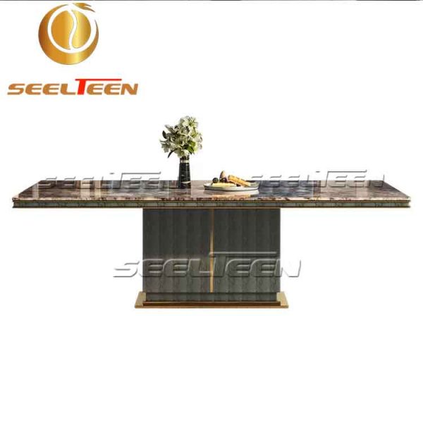 Rectangle marble dining tables