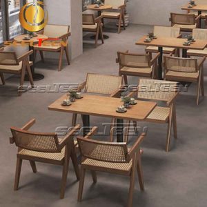 Wood dining table set