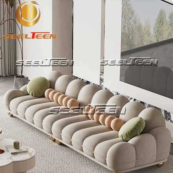 Flocking nubuck fabric sofa