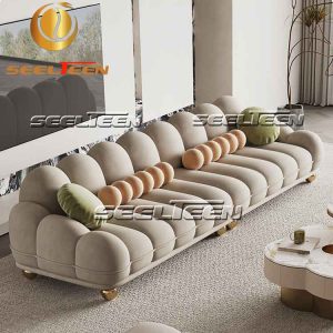 Flocking nubuck fabric sofa