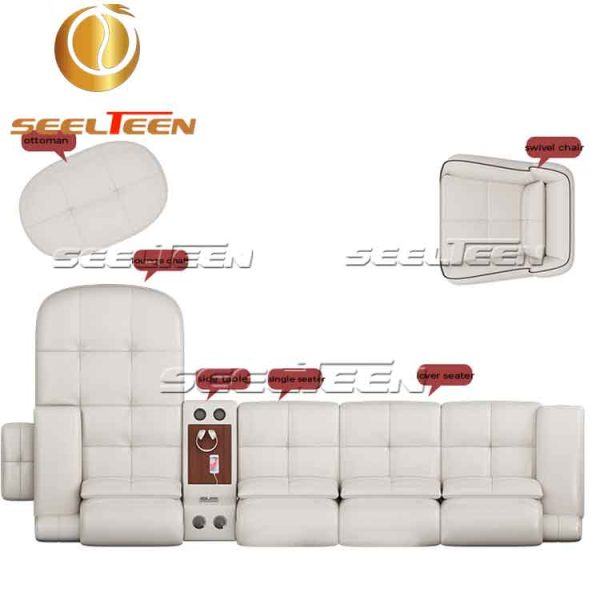 Leather sofa sectional