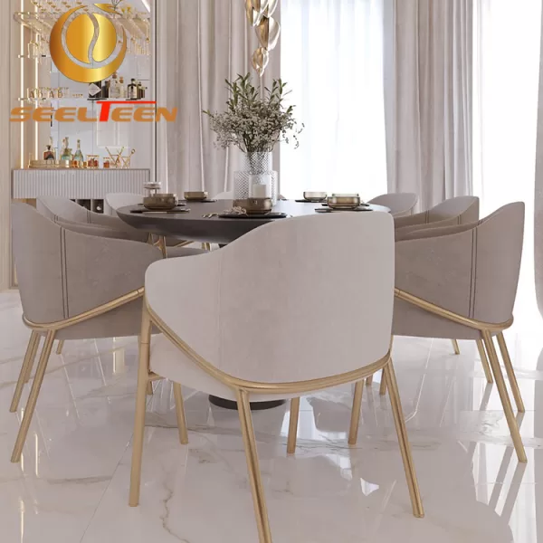 Beige Upholstered Dining Chairs