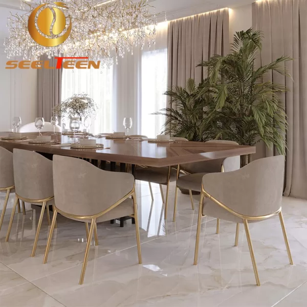 Beige Upholstered Dining Chairs