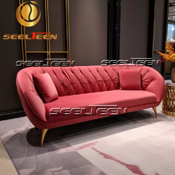 Pink Velvet Sofa