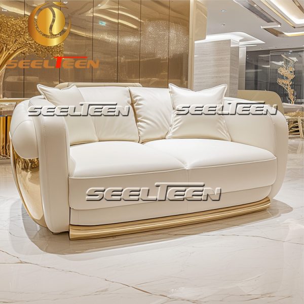 White Leather Couch Living Room