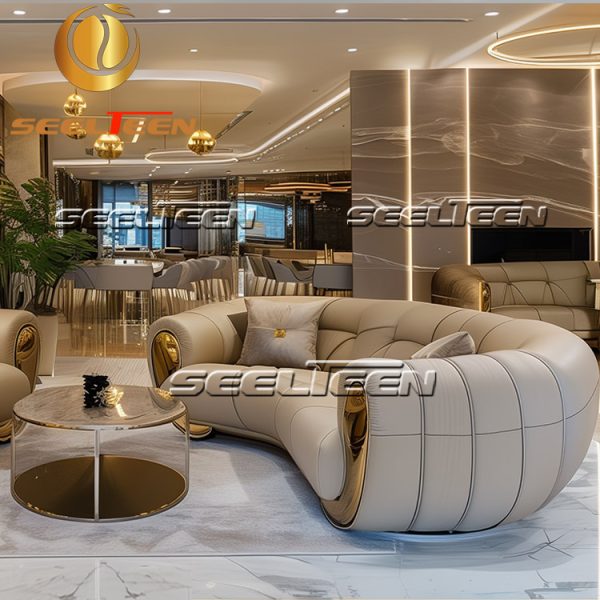 High-quality leather sofa