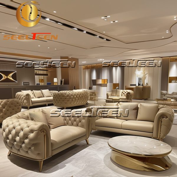 High-End Beige Sofa