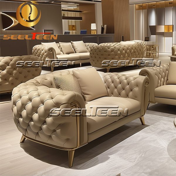 High-End Beige Sofa