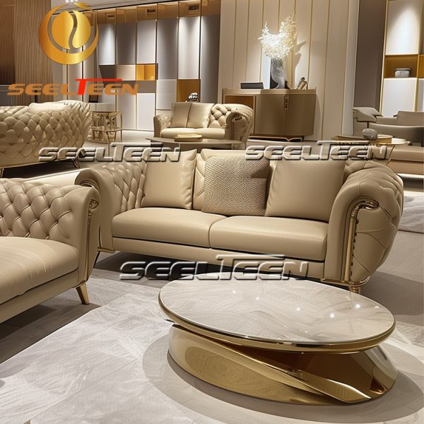 High-End Beige Sofa