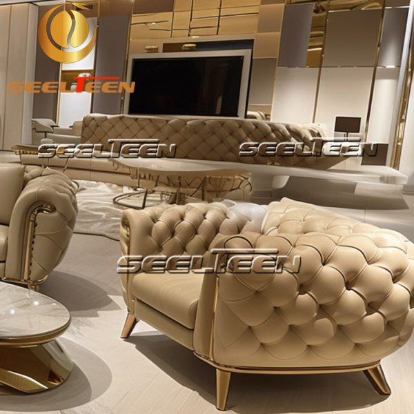 High-End Beige Sofa