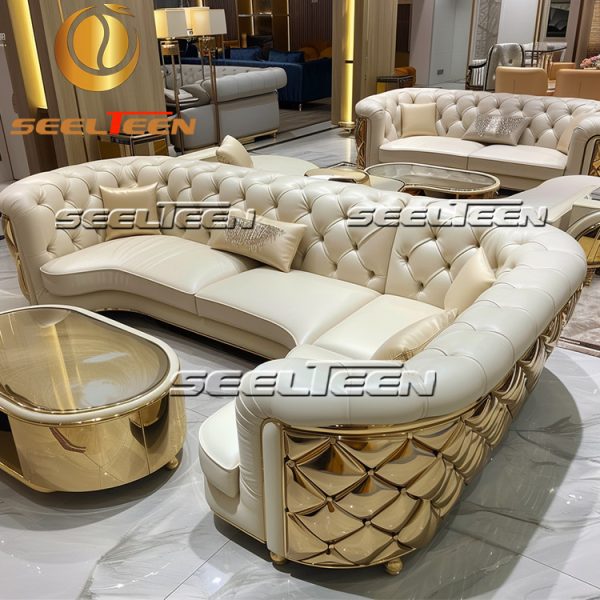 Beige Corner Sofa