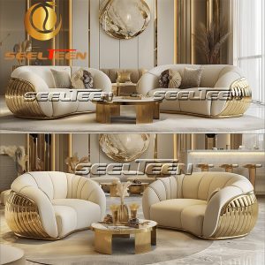 Leather Couch Sofa Set