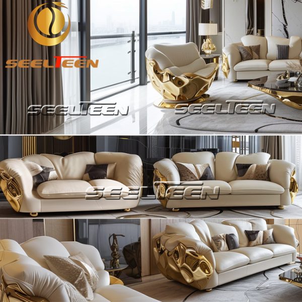 Sofa with Stainless Steel Frame