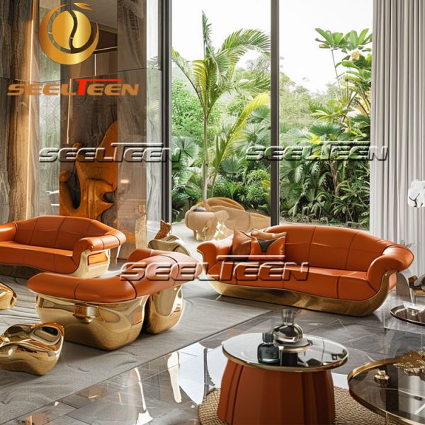 Orange Sectional Sofa