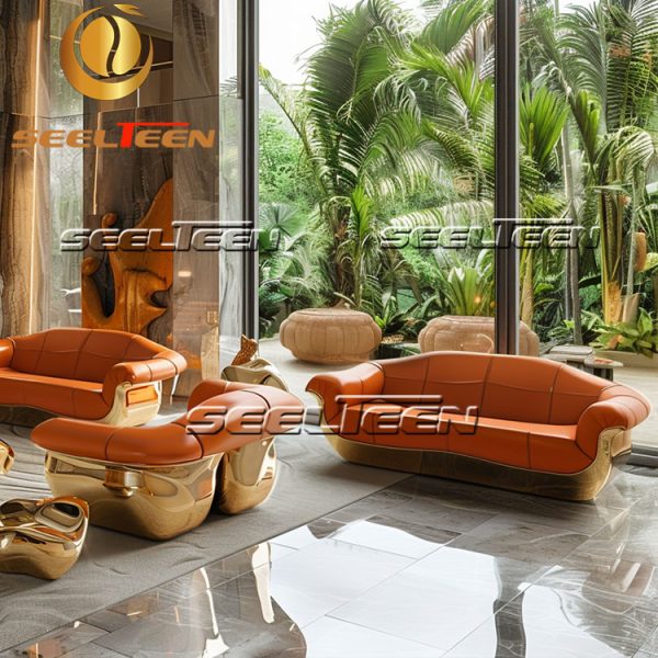 Orange Sectional Sofa