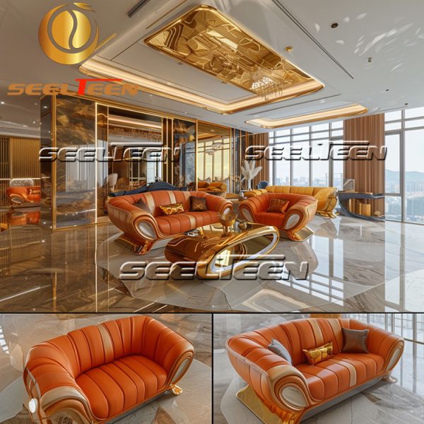 Burnt Orange Sofa Living Room