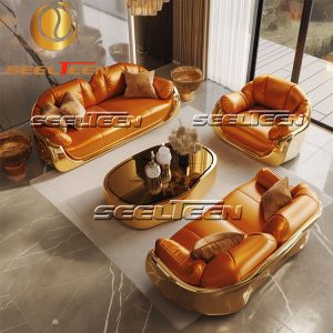 Burnt Orange Modular Sofa