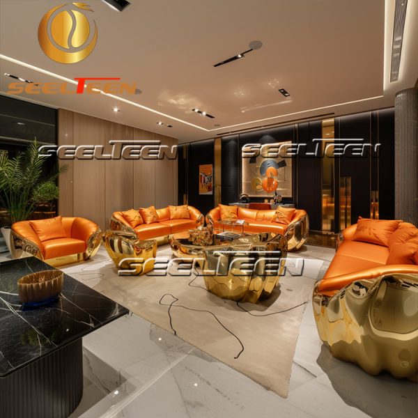 Modern Orange Couch