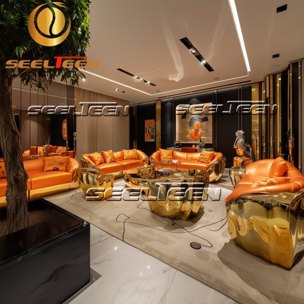 Modern Orange Couch