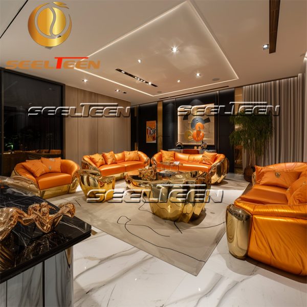 Modern Orange Couch