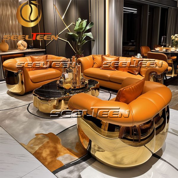 Orange Couch Set