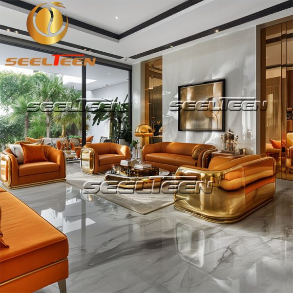 Burnt Orange Sofa Set