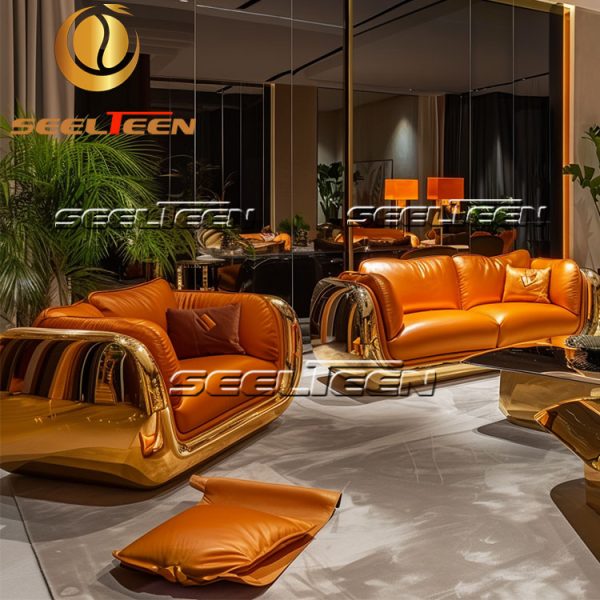 Retro Orange Couch