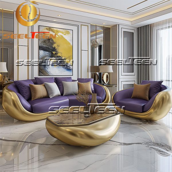 Purple Sectional Sofa