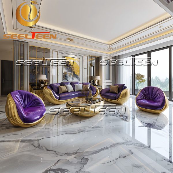 Purple Sectional Sofa