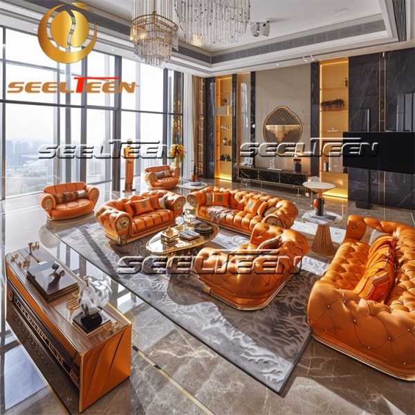 Orange Sofa Couch