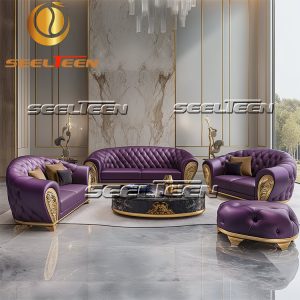 Sofa In Purple Color