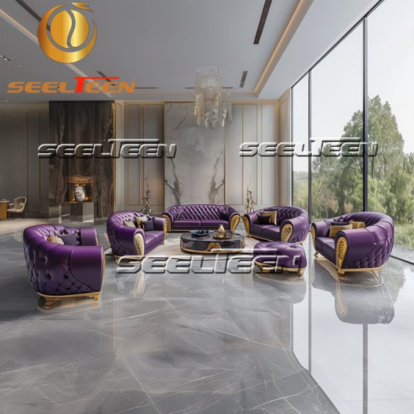 Sofa In Purple Color