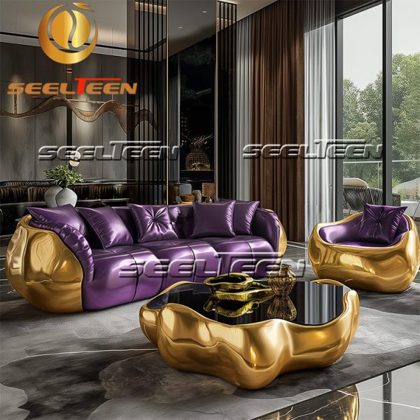 Sectional Sofa Purple