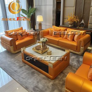 Orange Sofa Living Room