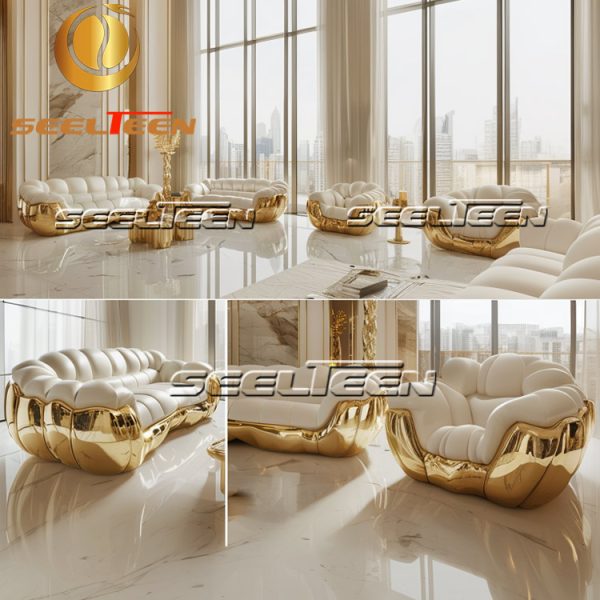 White Leather Sectionals