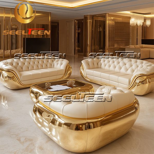 Off White Leather Sofa