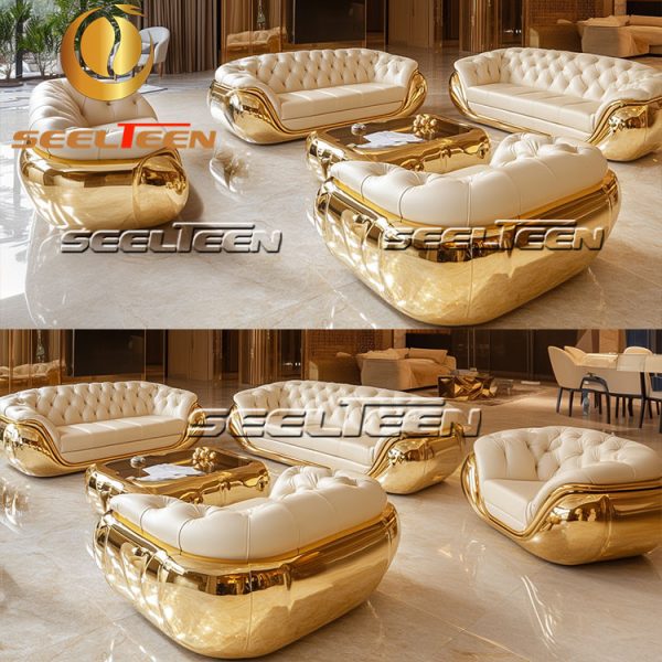 Off White Leather Sofa