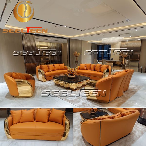 Modern Leather Sectional