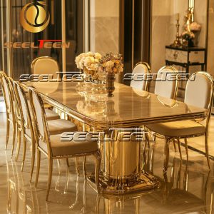 Dining Room Table with Upholstered Chairs