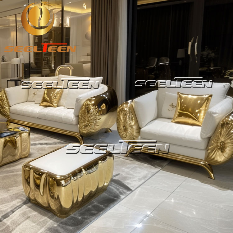 Luxurious Champagne Color Sofa Enhance Your Space